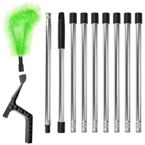 QWORK® 325cm Verstellbarer Dachrinnenbürste, 2-in...