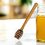 Handgefertigter Olivenholz Honiglöffel, Rustikales Design, Nachhaltig, Verschiedene Längen, für Honig und Marmelade (14 cm)