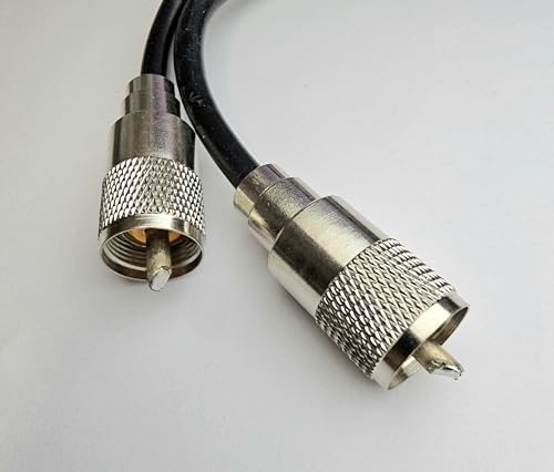 RG59 18' per Side Dual CB Antenna Co-Phase Coaxial Cable, Hand Soldered