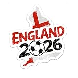 England World Cup Car Decal 2026, Vinyl Waterproof Soccer Stickers, for Car, Window, Laptops(England)