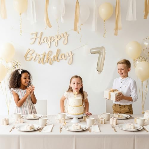 Image of TONIFUL 20 Pcs Number Balloon 2 Set 16 Inch Caramel 0-9 Numbers Balloons | Small Custom Digital Mylar Foil Ballons for Boho Birthday Engagement Graduation Anniversary Baby Shower Party Decorations