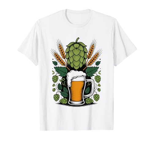 IPA Beer Snob Vintage Hops Identity Badge Craft Illustration T-Shirt
