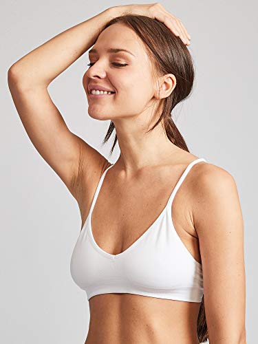 Image of Kalon Women's 4 Pack Racerback Sports Bralette Seamless Wireless Comfort Bra