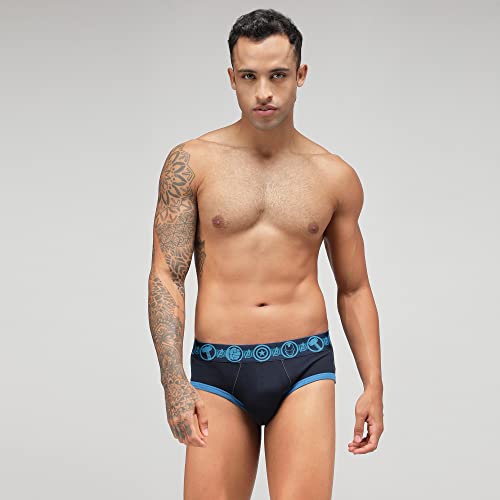Image of Zoiro Men Cotton Blend Printed Marvel Brief Pack of 2 |Colours May Vary