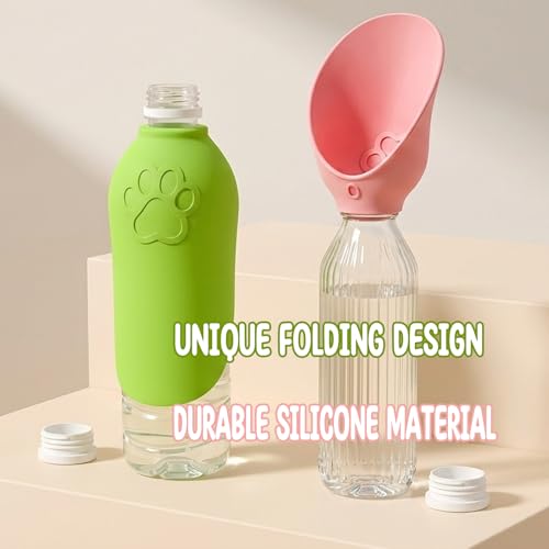 Image of Portable Silicone Dog Water Bottle Adapter for Outdoor Travel 2PCS