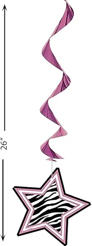 Miniatura 2 de Decoraciones de estrella con estampado de cebra de 260in 3 unidades