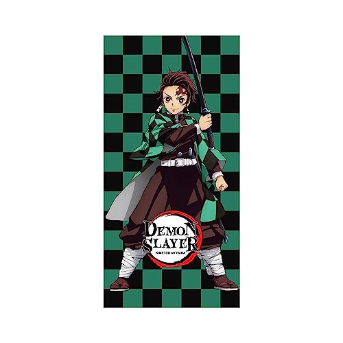 Halantex Serviette de Plage Demon Slayer Tanjiro Kamado