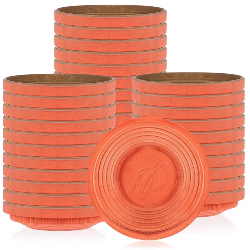 Silipull 50 Pcs Clay Pigeon Trap and Skeet Targets Biodegradable Clay Target Refill Disks, 110mm High-Visibility Targets for Skeet & Trap Shooting, Practice Shattering Disc (Orange)