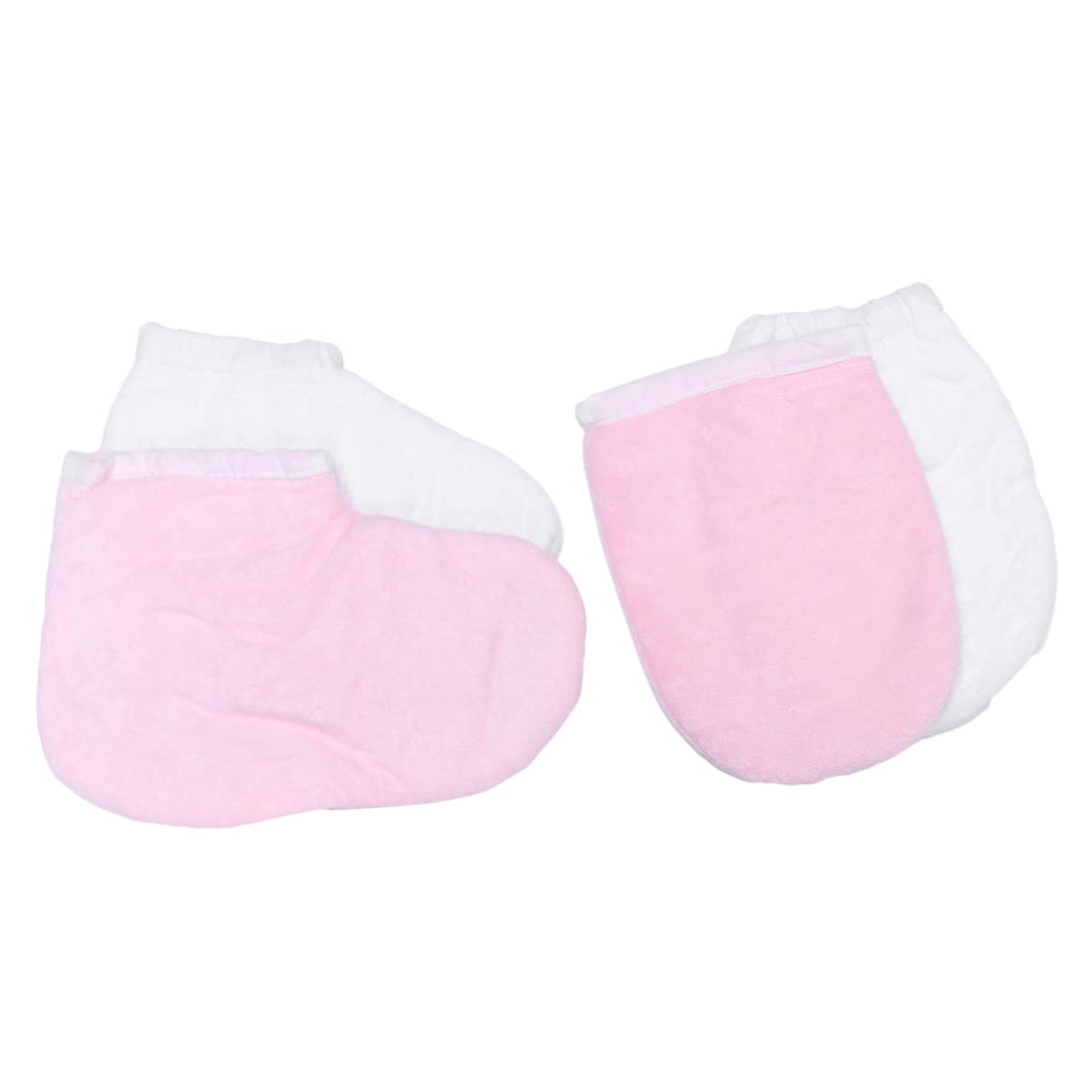 FRCOLOR 4 Pares De Guantes Para Cera Manoplas De Baño De Cera Guantes De Mano Guantes De Tela Botines Guante De Baño Guante Calentador De Cera De Parafina Para Manos Y Pies Guantes De