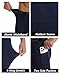 Roadbox Men's Compression Pants Running Tights, Workout Athletic Leggings, Quick Dry Gym Basketball Baselayer with Pockets Navy Blue