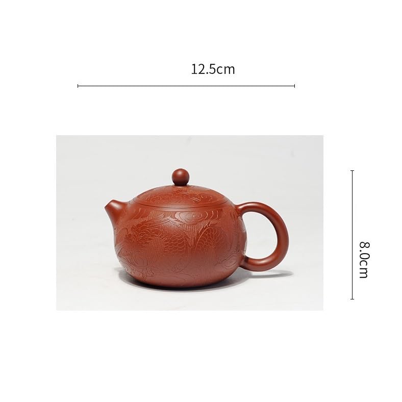Théière 220 ML en Argile Violette, fabriquée à la Main en Terre Crue (Zhu), avec Filtre, Service à thé Zisha, théière Chinoise.