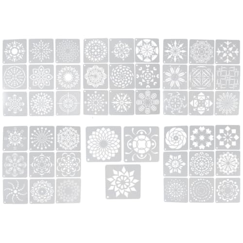Plantillas de pintura mandala reutilizables y prácticas para manualidades creativas DIY en tela y pared