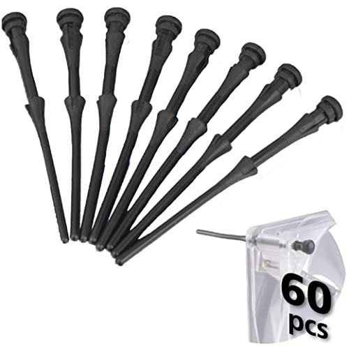 Akasa 60 Rubber Case Fans Mounts | Silicone Rubber Pins | Anti-vibration Fan Mounts | 60 pcs | 73mm | Black | For Computer Cooling Fan and PC case fan | AK-MX003-BKT60