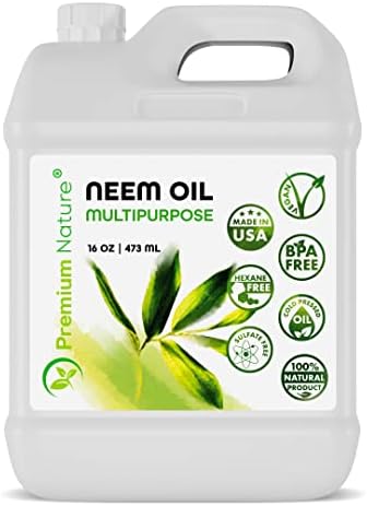 Organic Neem Oil - Pure Neem Oil Neem Oil for Plants Neem Oil Spray Neem Oil Organic Neem Oil for Hair and Body 16 oz