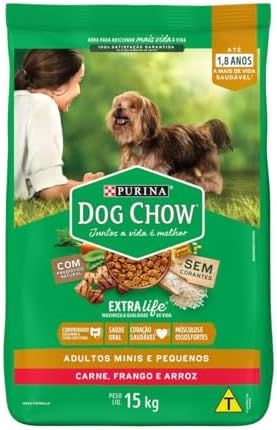 Purina Dog Chow Ração Adulto Raças Pequenas Frango e Arroz - 15kg...