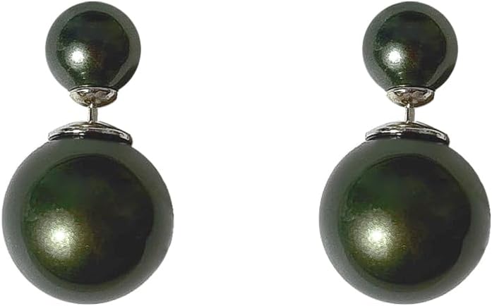 Vogue Mixed Double-sided Pearls with Ball Beads Zircon Front-Back Stud Earrings in Various Styles for Women