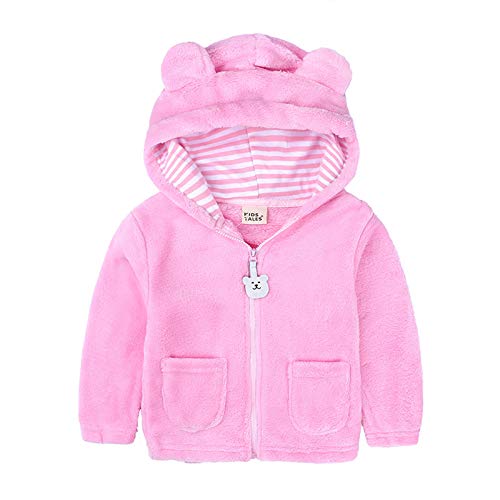 Wakeu Baby Warm Coat Infant Girls Boys Winter Cartoon Ears Hooded Long Sleeve Fleece Jacket Zip Up Outwear