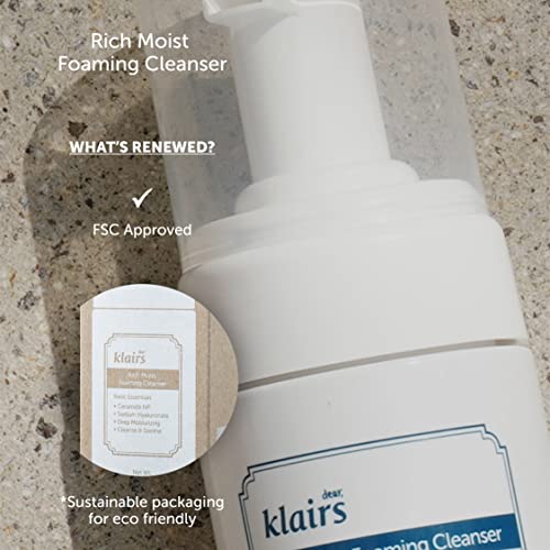 Klairs K-Beauty Skincare Rich Moist Foaming Cleanser, 3.4 fl oz (100 ml) - Image 7