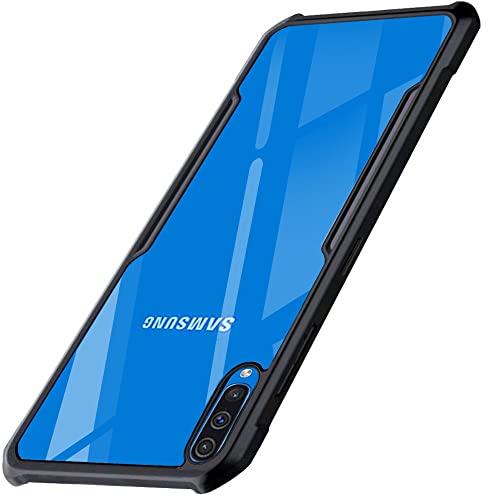 Image of TheGiftKart Crystal Clear Back Cover Case for Samsung Galaxy A50 / A30S / A50S | 360 Degree Protection | Shock Proof Design | Transparent Cover Case for Samsung A50 /A30S /A50S (PC & TPU, Black Bumper)