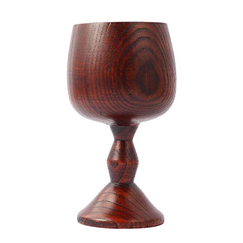 ASIBT Hand-made Jujube Wooden Wine Goblet Water Cup 7oz