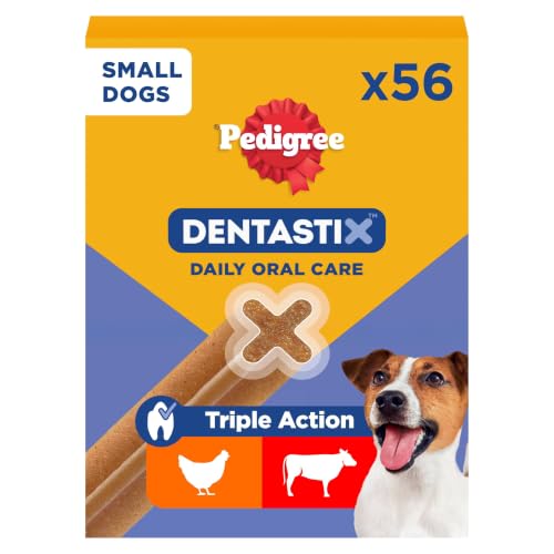 Pedigree DENTASTIX masticables dentales Diarios para Perros medianos, 56 masticables con Pollo y Buey