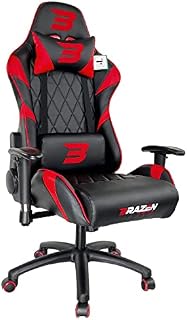 BraZen Venom Elite Esports PC Office Professional Ergonomic Gaming Chair - Red - for Adults with Recliner, Adjustable Armrests and Lumbar Support