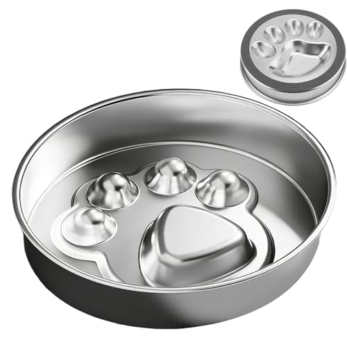 Gamelle Anti-glouton pour Chien - Gamelle Anti-dérapante | Antidérapant pour Chien,pour Salon, Salle à Manger, Appartement, Contrôle du Poids, Éducation...