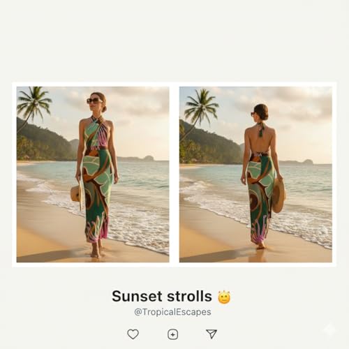 Image of AARAM Stylish Premium Women's One Piece Swimsuit with Cover Ups Wrap Skirt Sarong Retro Floral Print Monokini Tummy Control Swimwear, Printed Swimming Costume for Women Beach Wear