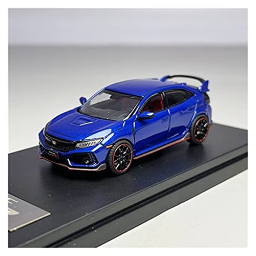 RCESSD Collecteur de Véhicules 1:64 Honda Civic FK8 Type R JDM - Modèle Miniature en Alliage Moulé Sous Pression - Affichage de Voiture (Bleu)