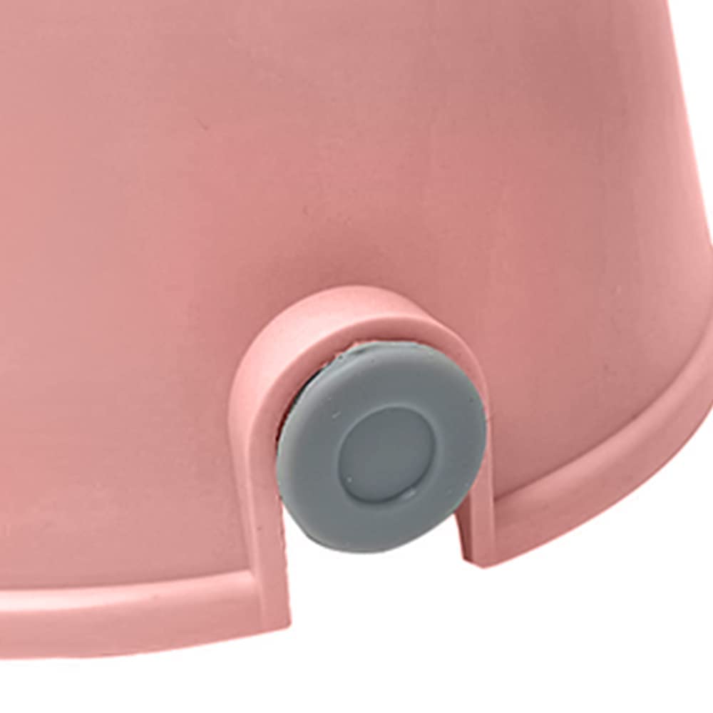 Hotumn Dispensador de agua de pie para mascotas, altura ajustable, cuenco de pie con poste desmontable que alimenta automáticamente agua para cachorros, perros, gatos y mascotas pequeñas (rosa y gris)