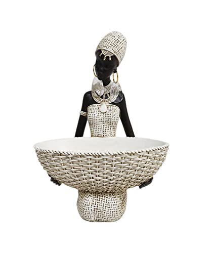Lescafita African Statues And Sculptures For Home Decor, Tribal Art Figurines For Living Room Decorations, Gold Vintage Aesthetic Ornament For Bookshelf And Tables, Housewarming Gifts For Women #TOP14