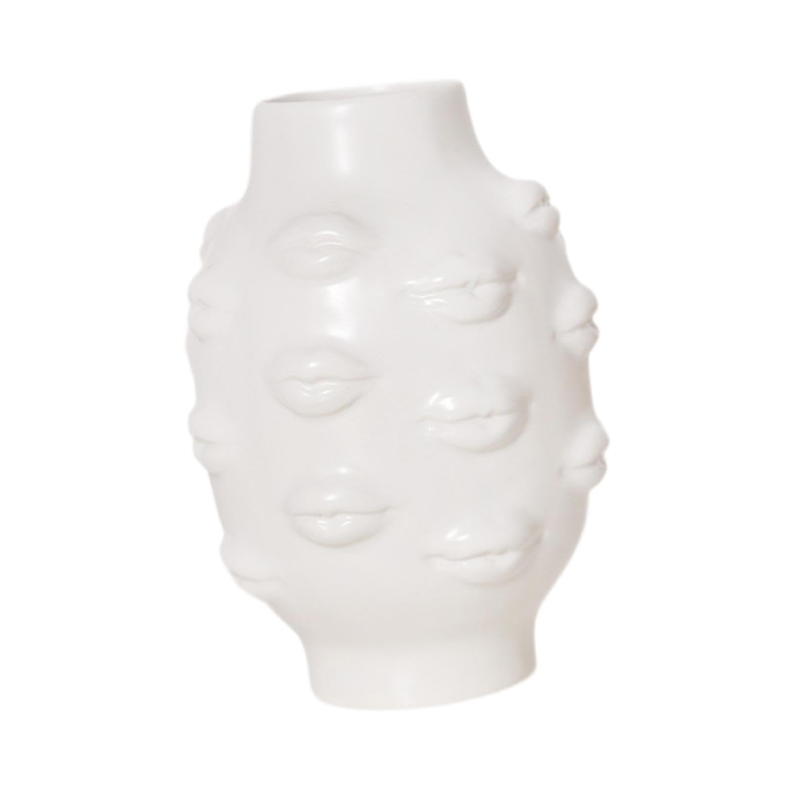 TWISAXC for Creative Lips Vase Office Desktop Decoration Porcelain Flower Vase Premium Home Decor Table Necessity Porcelain Flower Home Decor Table Ornament Plants Container