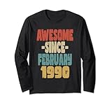 Photo Gallery 1990 compleanno vintage retro impressionante dal febbraio 1990 maglia a manica Photo Gallery 1990 compleanno vintage retro impressionante dal febbraio 1990 maglia a manica