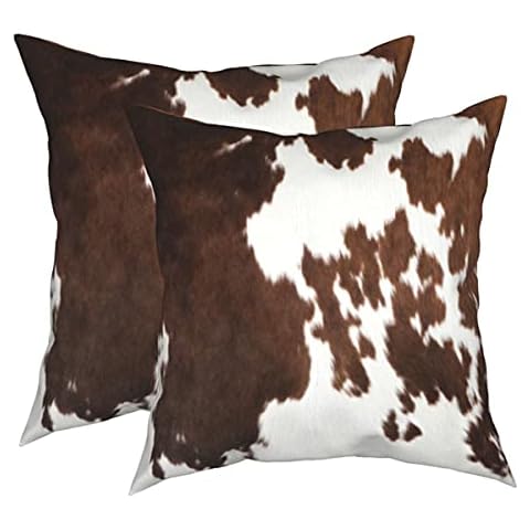 FJWMZ Cow Print Pillow Covers for Home Decor Cover