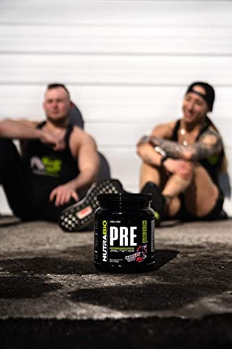 Nutrabio Pre Workout Powder - Sustained Energy, Mental Focus, Endurance - Clinically Dosed Formula - Beta Alanine, Creatine, Caffeine, Electrolytes - 20 Servings - Watermelon #TOP3