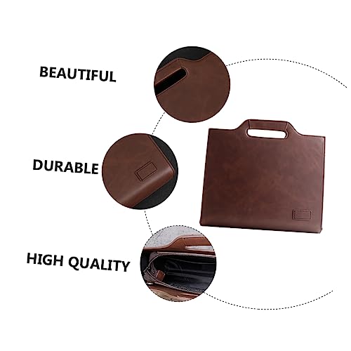 VALICLUD Retro Style Messenger Bag Vintage Business Briefcase for Men Document Organizer for Work School and Travel3