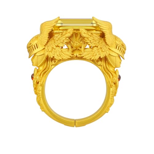 Bague Valkyrie argent anti-allergie et topaze bleue véritable, bijou durable gravé