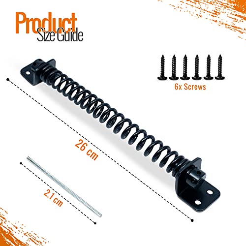 Gate Spring Closure for Wooden Gate, Black, 10 Inch - Image 2