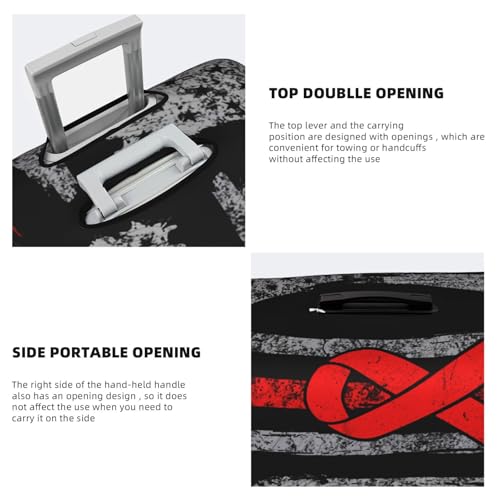 Travel Luggage Cover Sickle Cell Awareness America Flag Fashion Washable Baggage Suitcase Protector Fit For Luggage Medium4