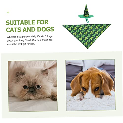 GLSTOY 1 Conjunto De Decorações Bruxa E Festa De Dia Cães Acessório Lenços De Trevo Patricks Padrão