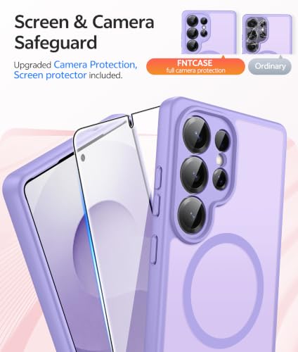 Image of FNTCASE for Samsung Galaxy S25 Ultra Case: [Fit for Magsafe] [Full Camera Protection] Translucent Matte Cases with [Screen Protector] Military Grade Shockproof Protective Phone Cover
