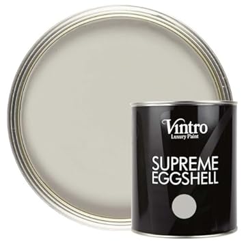 Vintro Paint | Satin Furniture Paint | Grey | Wood | Trim | Metal | Eggshell Finish | 1 Litre (Dove)