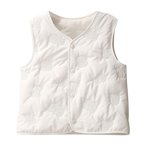 Boys Girls Down Puffer Vest,Kids Fall Winter Thermal Kids Sleeveless Jacket Waistcoat Unisex Solid Button Down Coat 1-6 Years