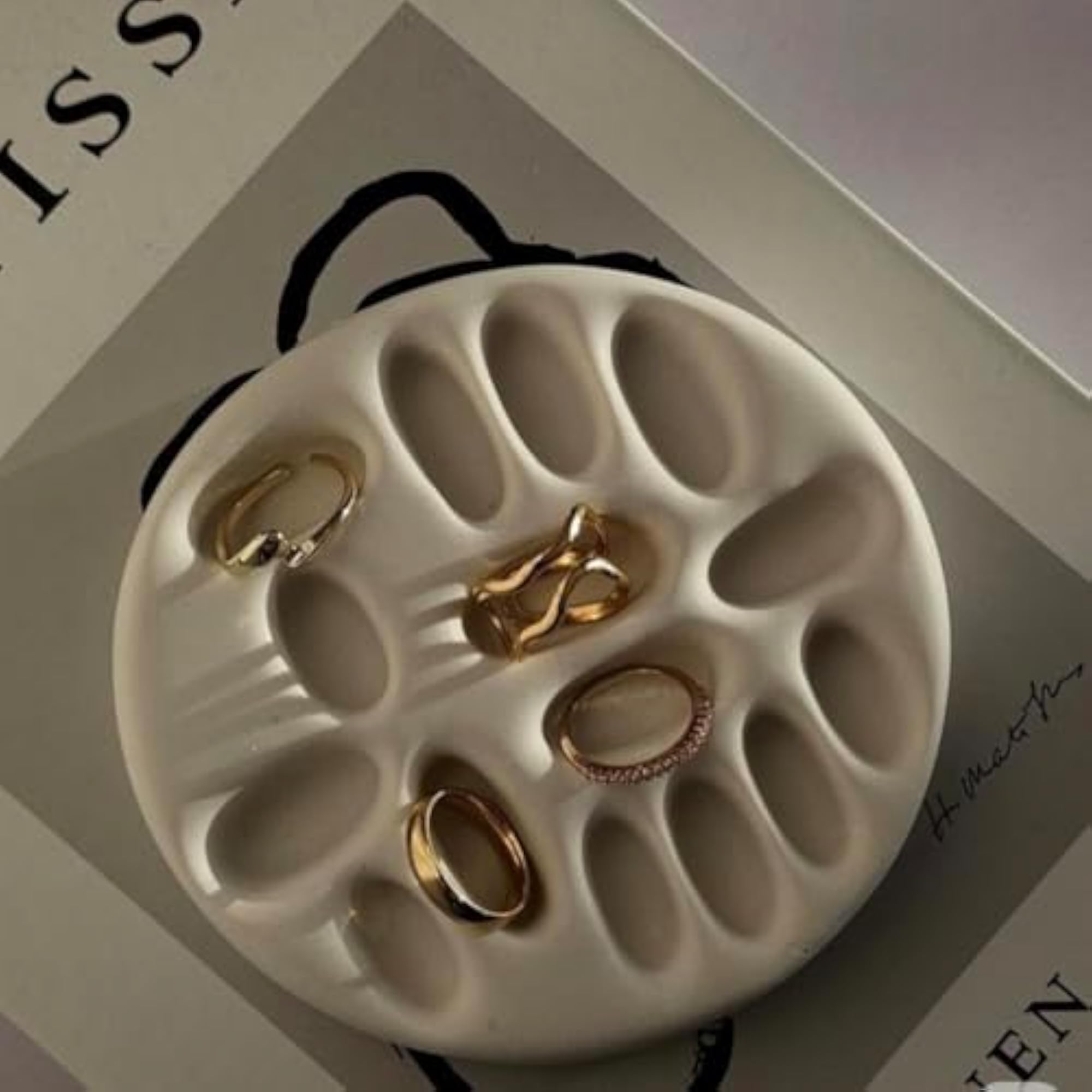 Cement Ring Tray for Minimalist Decor