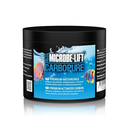 Carbón Activo Acuario – ARKA Carbopure 500 ml / 243 g – Elimina turbidez, restos de medicamentos y colorantes – Agua Clara en Horas – Dulce y Marino – Lavado ácido y Activado al Vapor