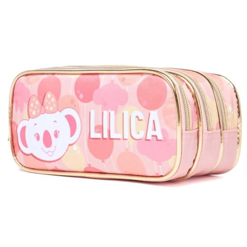 Estojo Triplo Lilica Ripilica Happy Days Salmão - Pacific