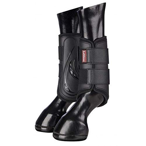 LeMieux ProShell Brushing Horse Boots - Protective Gear and Training Equipment - Equine Boots, Wraps & Accessories (Black/XLarge)