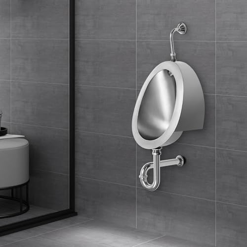 Automatic Wall Mounted Men's Bathroom Urinal, Intelligent Sensor Flush Public Toilet Male Urinal, Automatic Sensor Urinal Flusher?Used In Restaurants, Shopping Malls, Airports