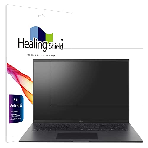 Healingshield XLV[tیtB Screen Protector Eye Protection Anti UV Blue Ray Film Compatible with LG Gram 17Z90Q 17ZD90Q