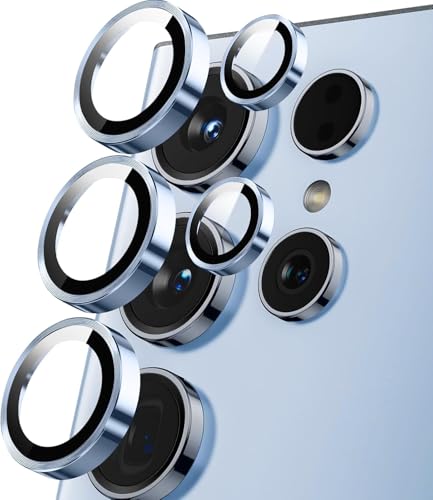 Image of PACK OF 2 Camera Lens Protector for SAMSUNG GALAXY S25 ULTRA TITANIUM BLUE HD Clear Camera Lens, Case Friendly, Scratch Resistant Lens Cover, Full Coverage Camera Guard, Heavy Duty Camera Protector SET OF 2